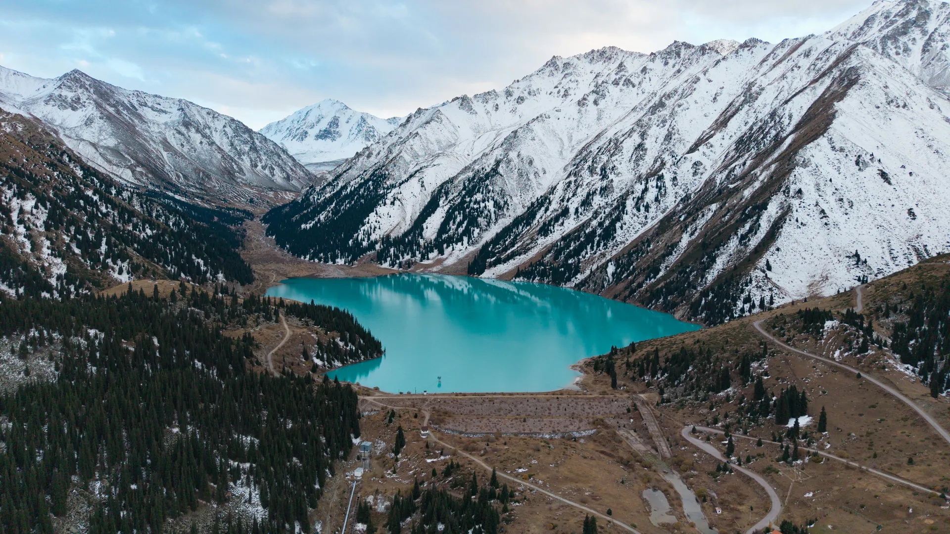 The Cosmostation observatory high above Big Almaty Lake