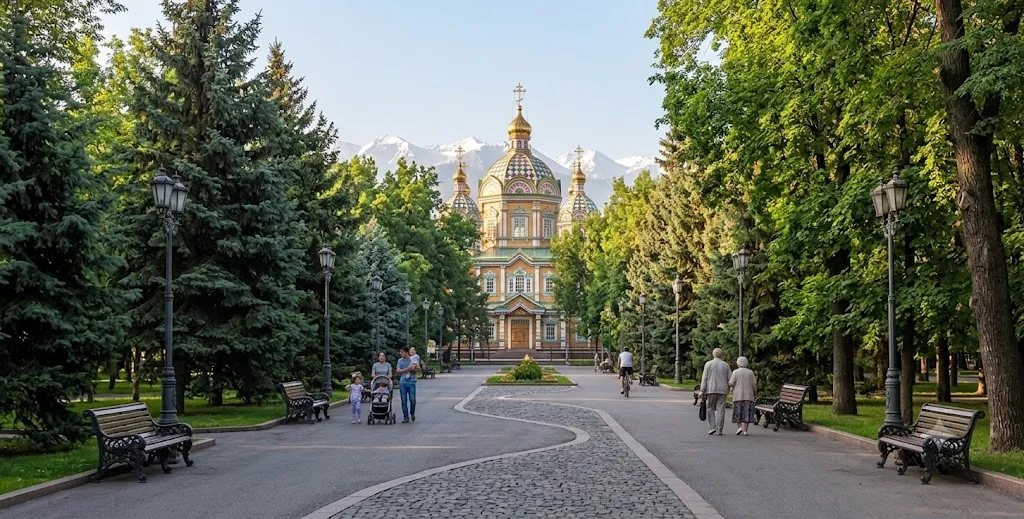 Memorial in Panfilov Park in central Almaty